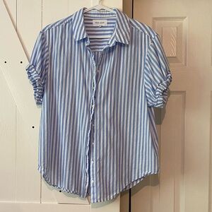 Dear John blue and white button down